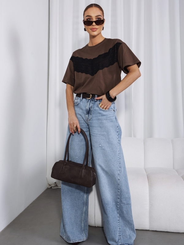 T-shirt Monroe Brązowy