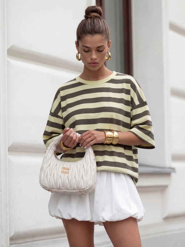 T-shirt Maxence Stripes Yellow
