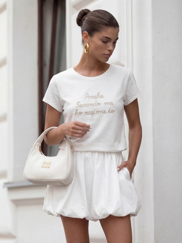 T-shirt Emir Beige White