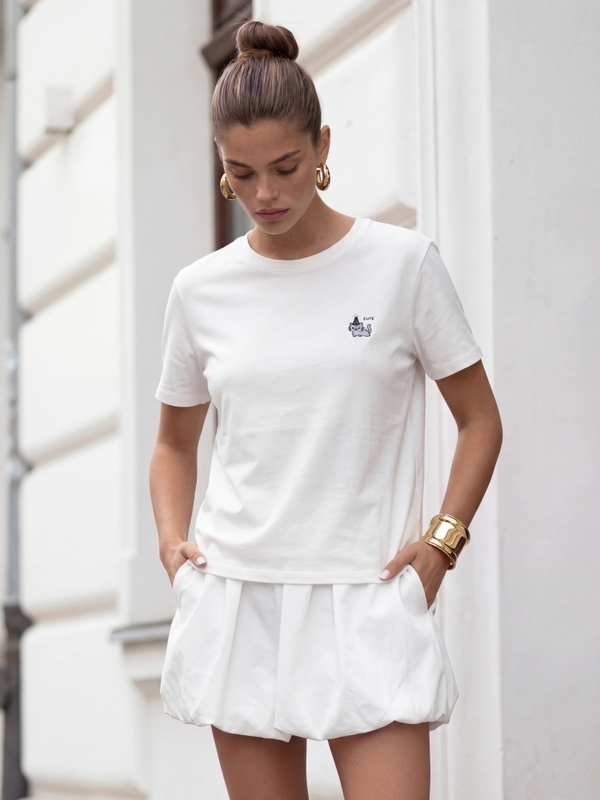 T-shirt Kander Cat Ecru