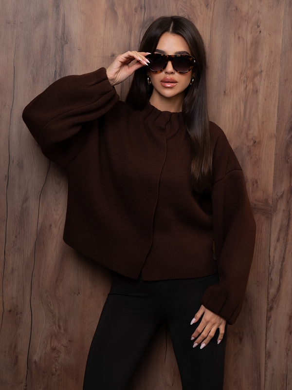 Sweter Clayton Czekoladowy