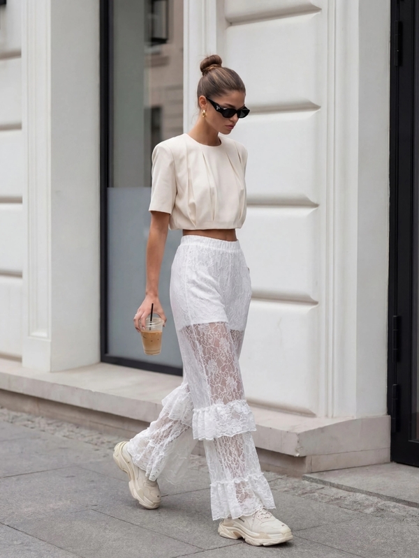 Spodnie Archer Białe