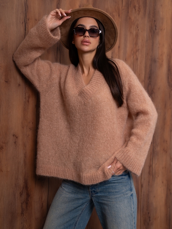 Sweter Gianni Premium Karmelowy