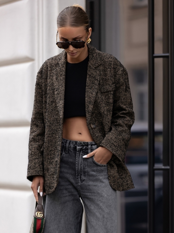 Marynarka Enid Black Karmelowa