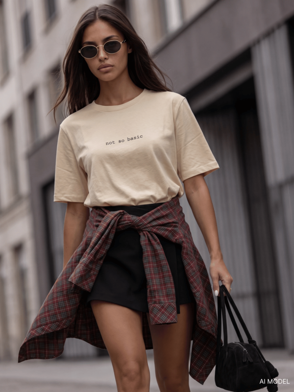 T-shirt Not So Basic Beżowy