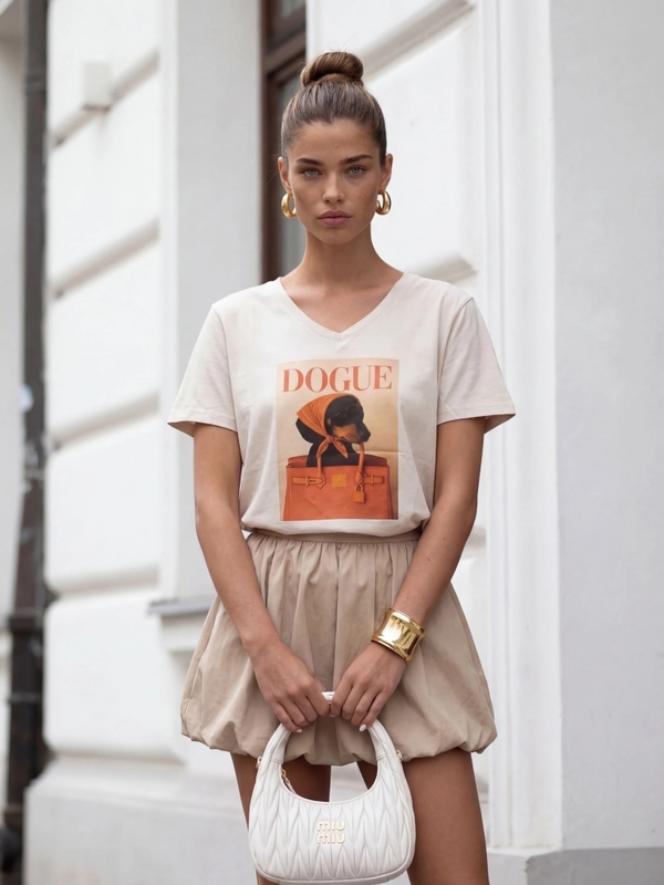 T-shirt Rosamund Dogue J. Beż