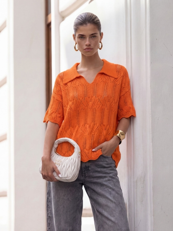 Sweter Gregory Pomarańczowy