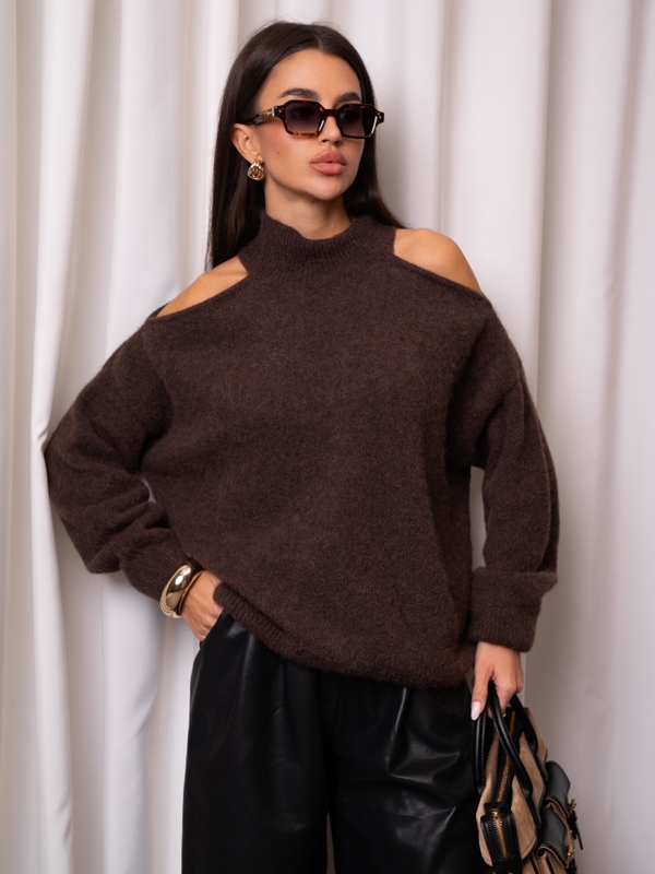 Sweter Fergus Premium C. Brązowy