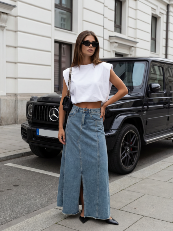 Spódnica Hadera Jeans Niebieska