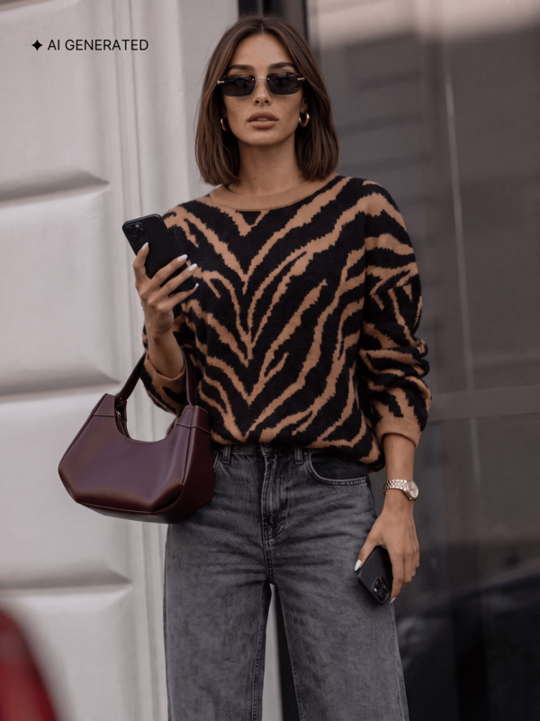 Sweter Neville Caramel Czarny