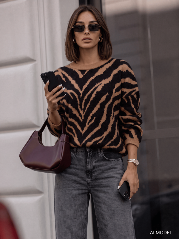 Sweter Neville Caramel Czarny