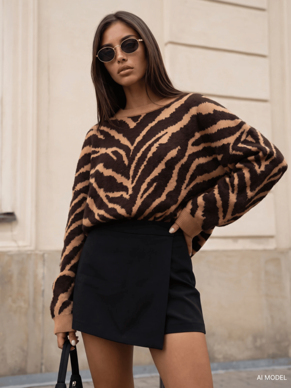 Sweter Neville Caramel Czarny