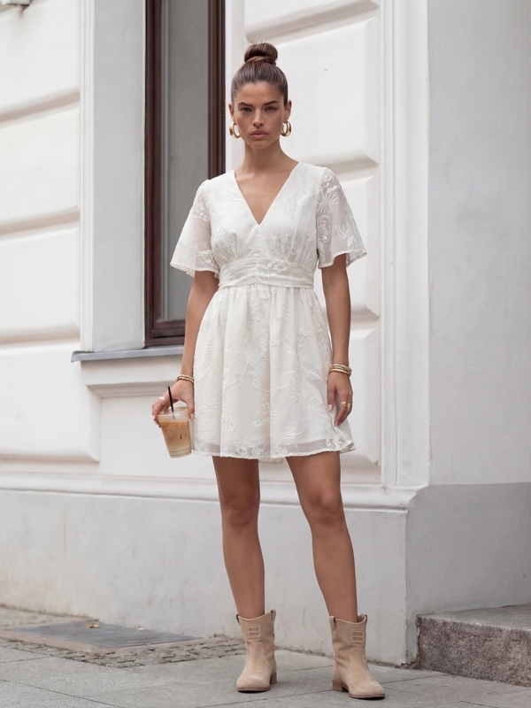 Sukienka Serena Kremowa