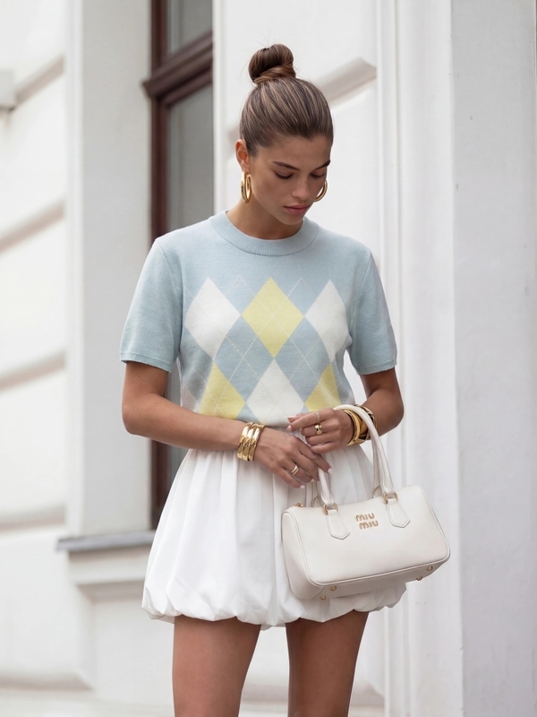 Sweter Agnessio Błękitny