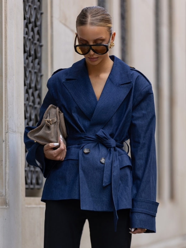 Płaszcz Porto Jeans Granatowy