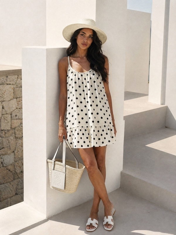 Sukienka Liora Dots Kremowa