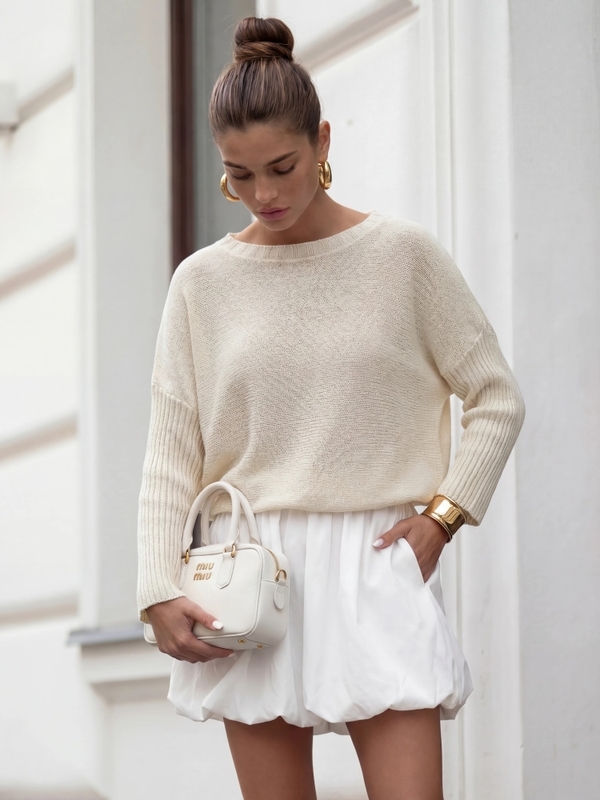 Sweter Mavelin Kremowy