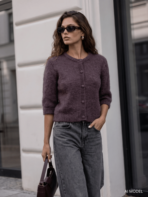 Sweter Daniel Premium Bordowy