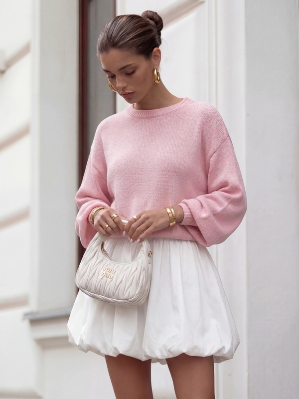 Sweter Kaspian Różowy