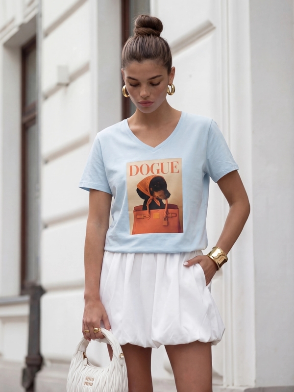 T-shirt Rosamund Dogue Błękitny