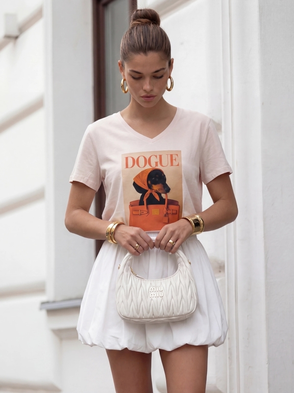 T-shirt Rosamund Dogue Pudrowy
