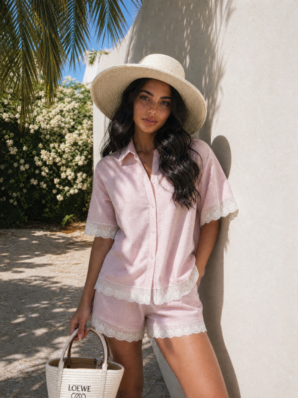 Shorts Xaneria Stripes Pink