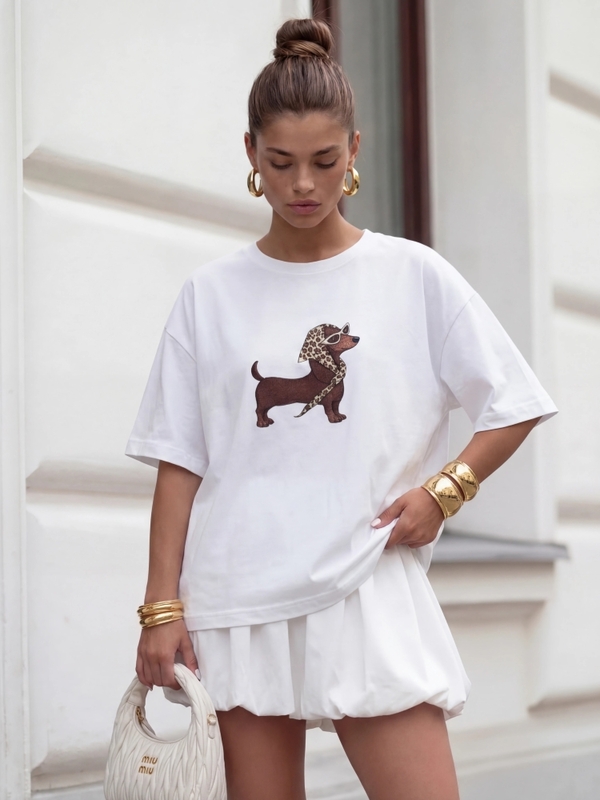 T-shirt Millie Dog Biały