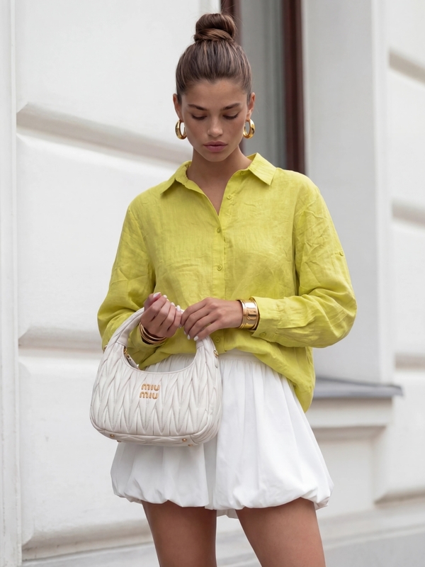 Koszula Tiffany Limonkowa