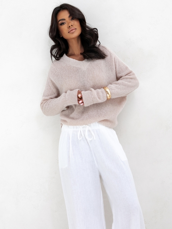 Sweter Luca Premium Pudrowy