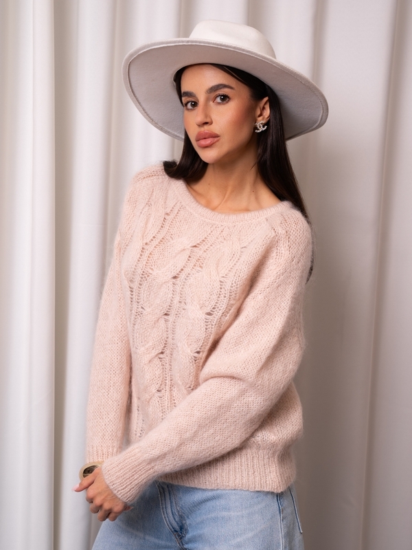 Sweter Marciane Moher Pudrowy