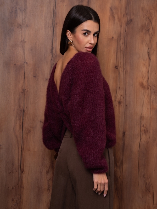 Sweter Timothy Premium Bordowy