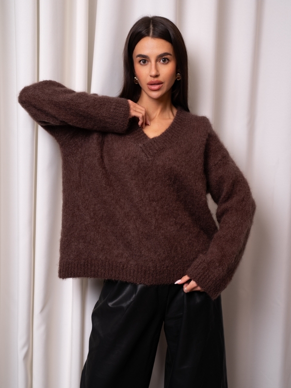 Sweter Gianni Premium New Brązowy