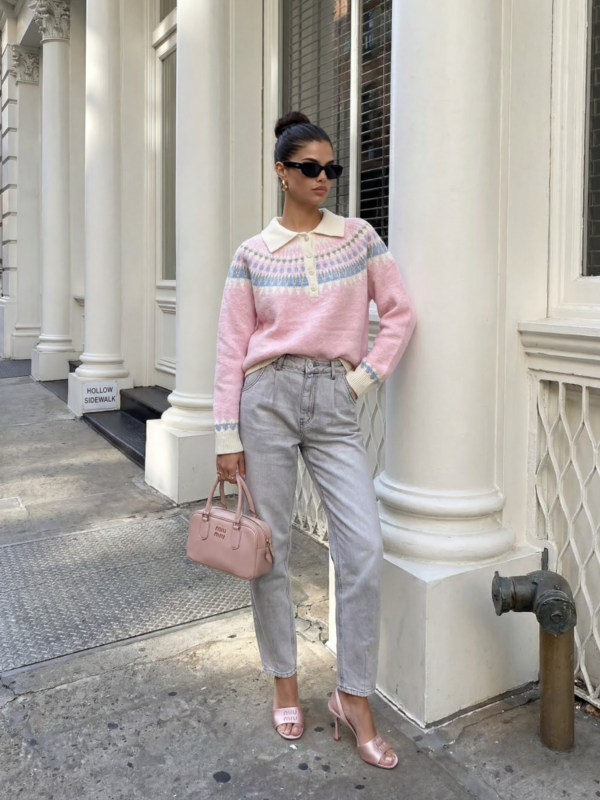 Sweter Kermos Różowy