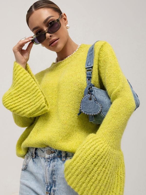 Sweter Calvin Limonkowy