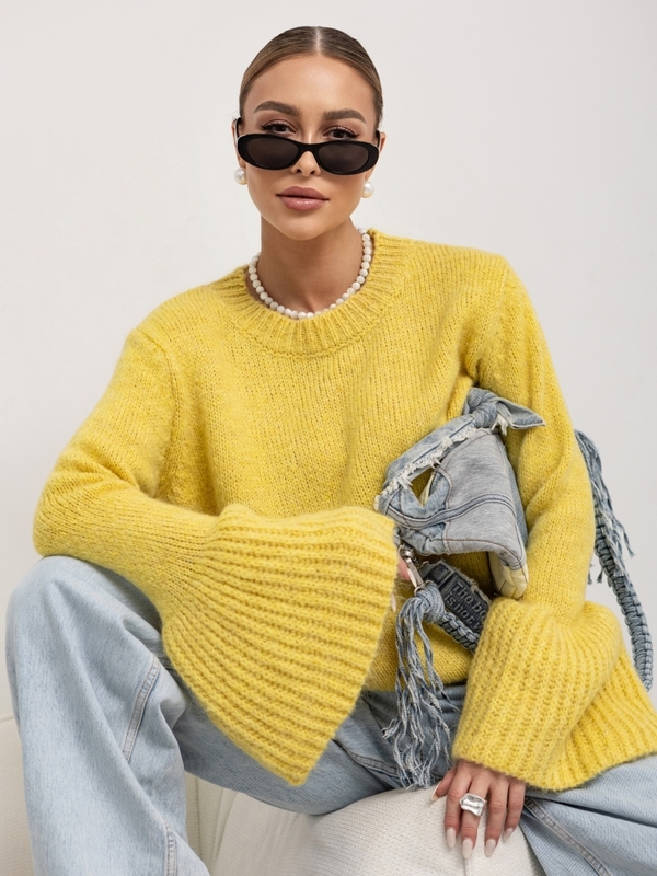 Sweter Calvin Żółty