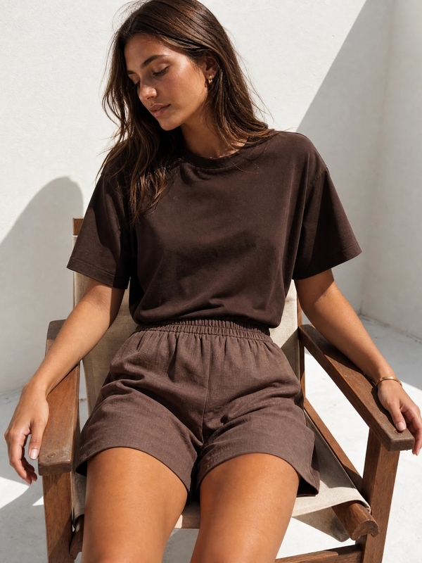 T-shirt Bondi Brązowy