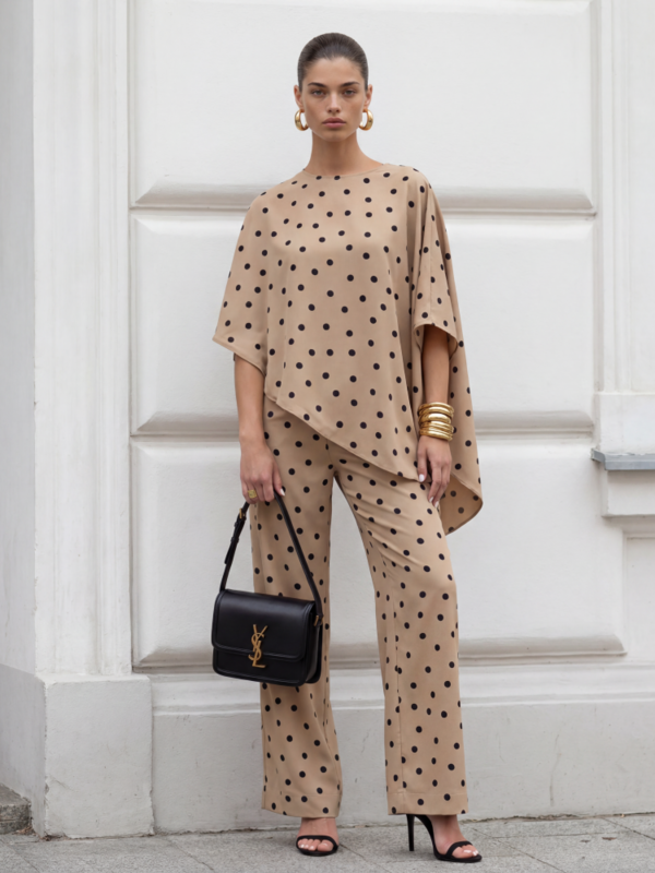 Spodnie Aziz Dots Beżowe