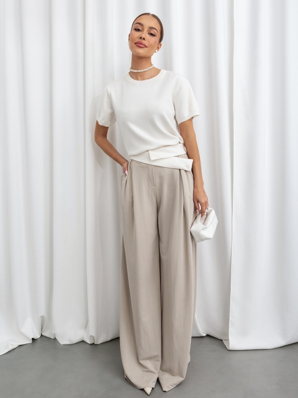 Spodnie Tazz White Beżowe