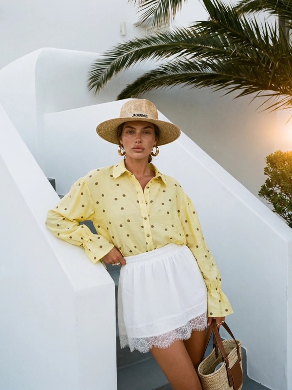 Koszula Trudie Dots Żółta