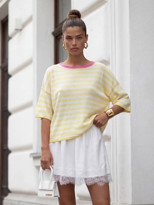 Sweter Melvyn Pink Żółty