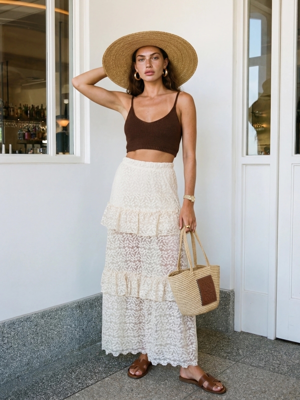 Spódnica Debbie Kremowa