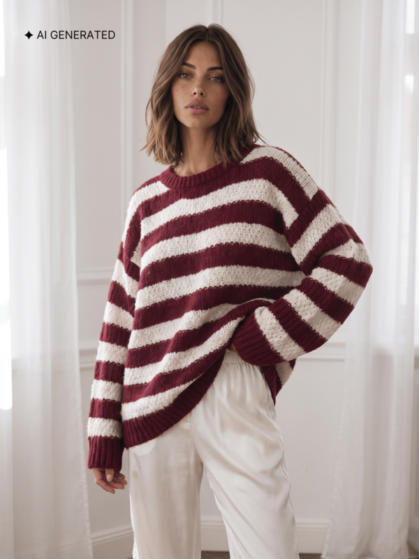 Sweter Gilberto Bordowy