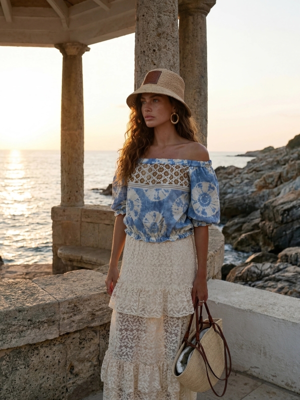 Bluzka Gordona Spring Niebieska