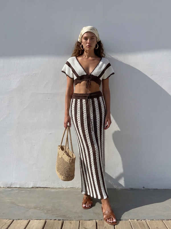 Spódnica Oliviera Brązowa