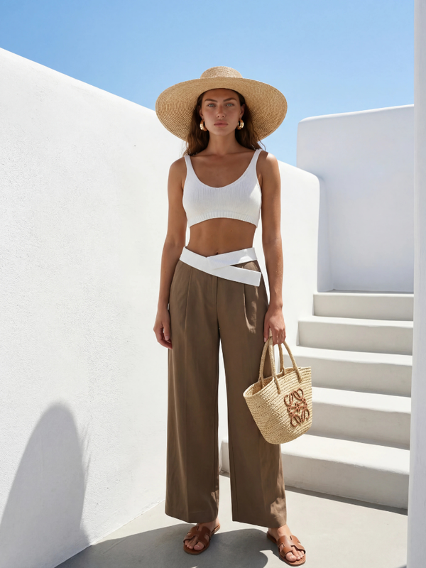 Spodnie Tazz White New Beżowe