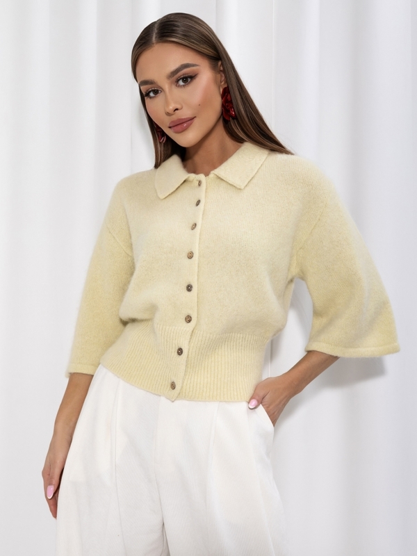 Sweter Deryl Premium Żółty