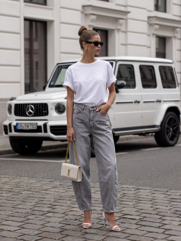 Spodnie Edson Jeans Szare