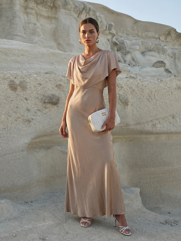 Sukienka Simonna Pudrowa