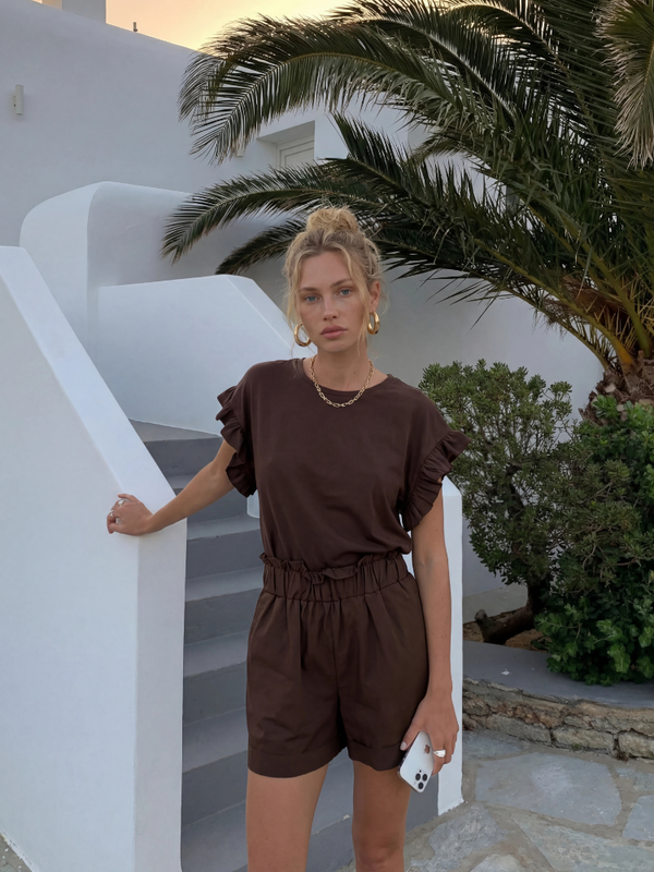 T-shirt Benjamin Brązowy