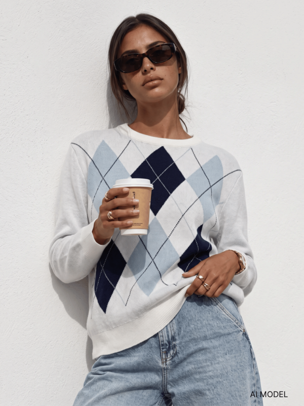 Sweater Elean Navy White